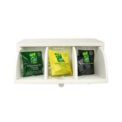 Caja Madera para Té blanca 3