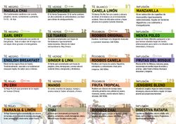 Carta de 20 sabores